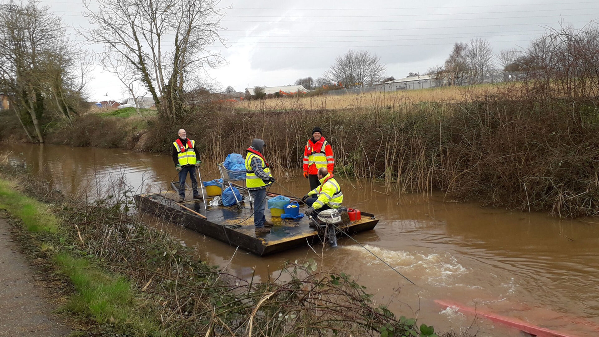 volunteer on a work boat