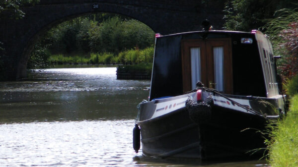 A moored boat on the Ashby Canal