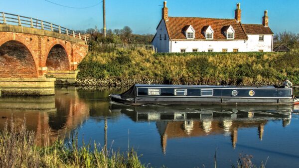 Tattershall Bridge on River Witham in Lincolnshire