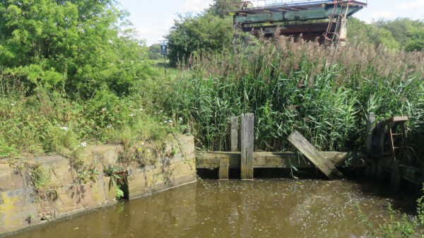 Derelict and overgrown Frodsham Lock