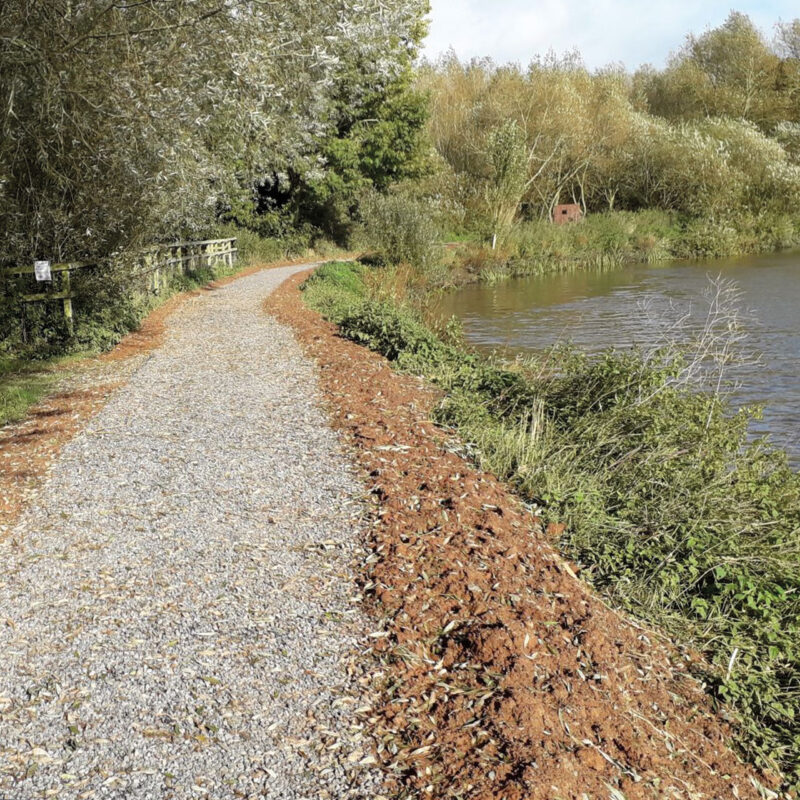 Langport river frontage project - new riverside pathway