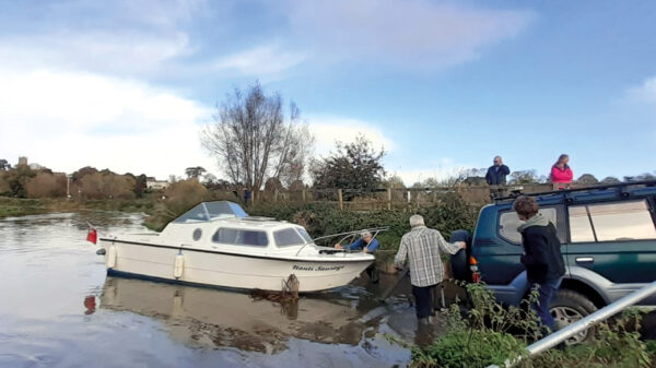 Langport river frontage project - new slipway