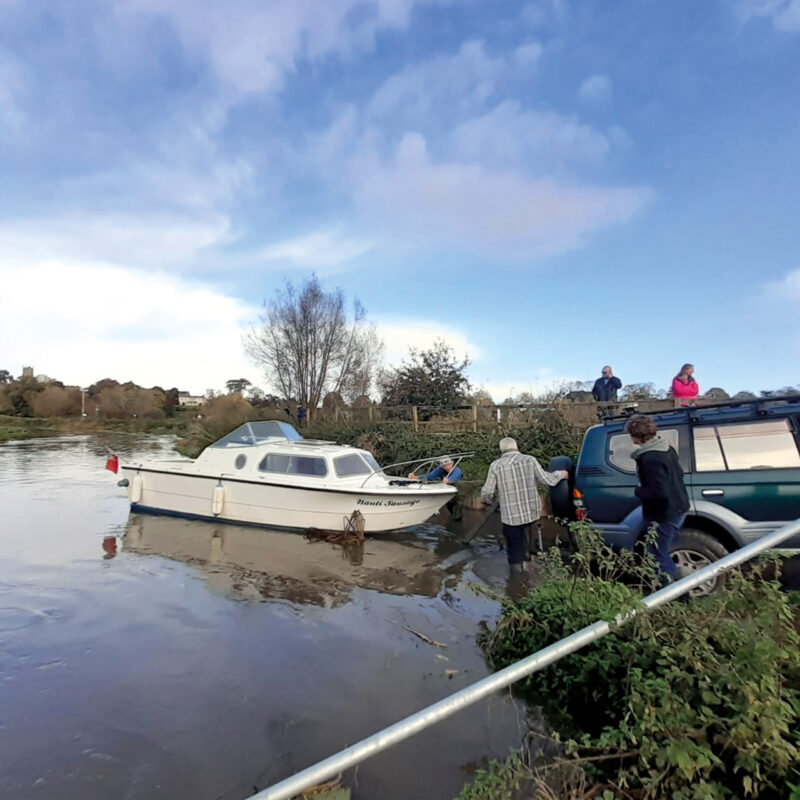 Langport river frontage project - new slipway