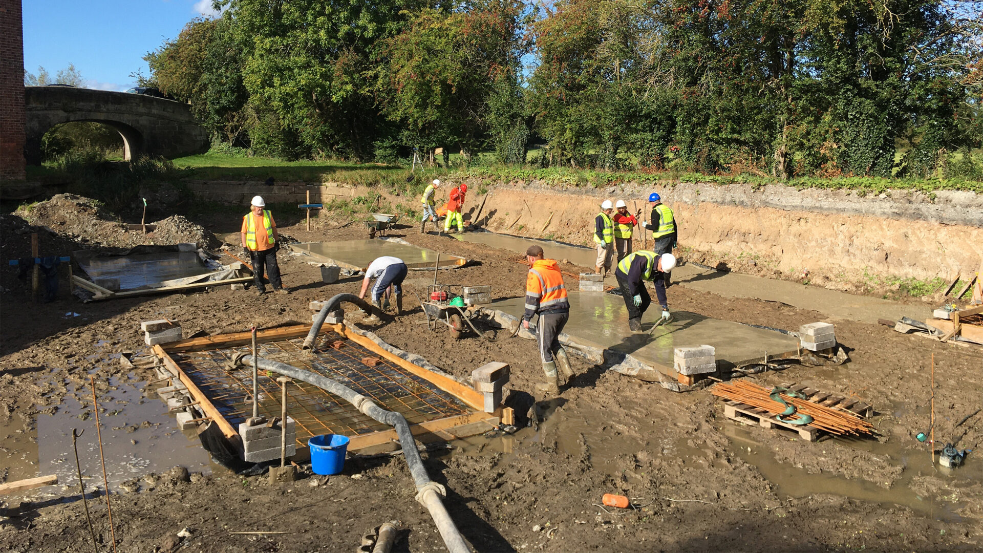 Project team at Wappenshall Basin