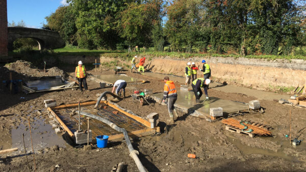 Project team at Wappenshall Basin