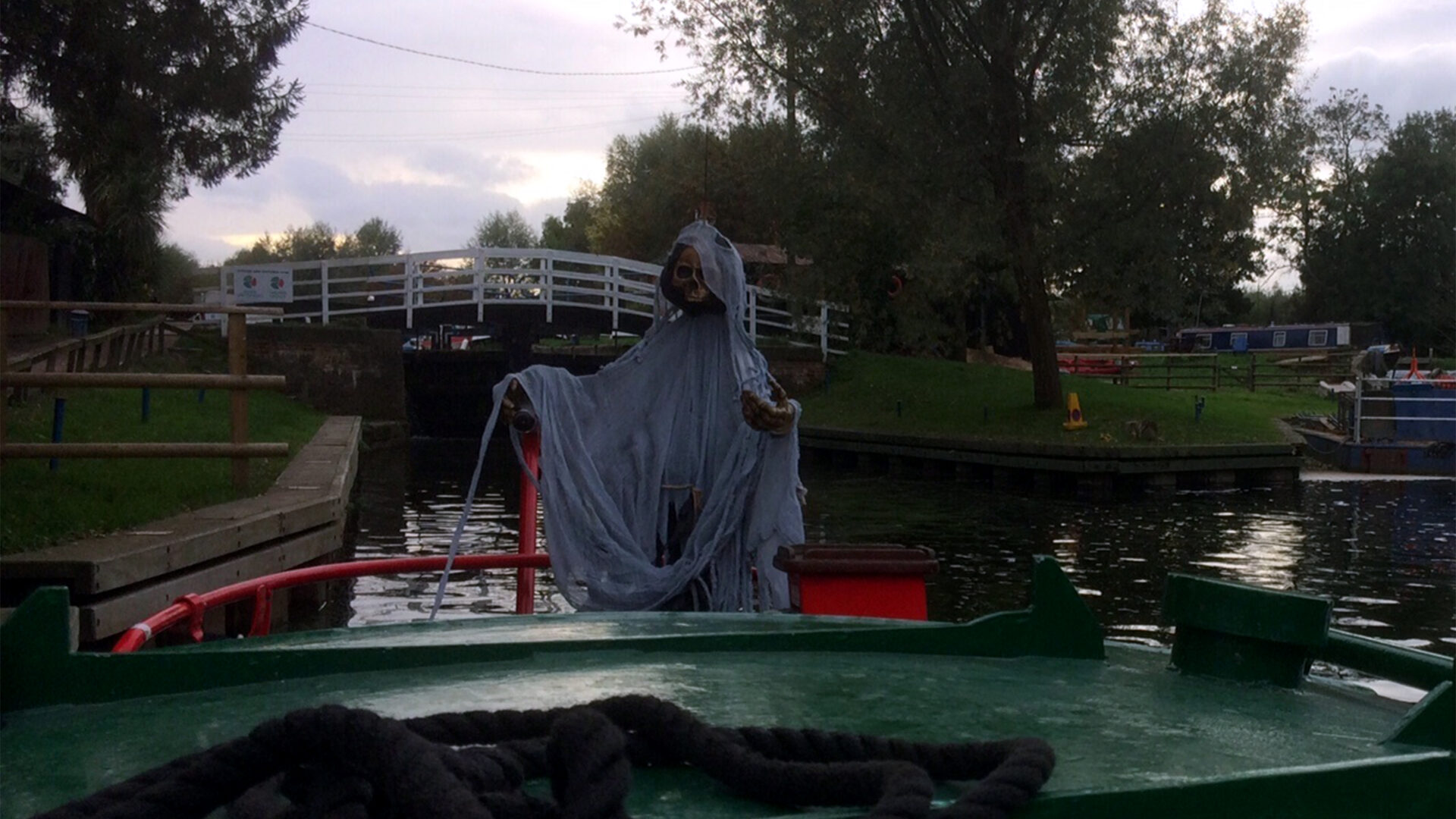 Spooky ghoul on board trip boat victoria