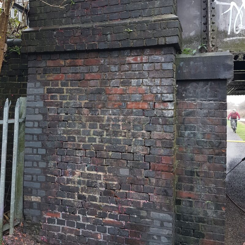 Graffiti being removed from the Northampton Arm