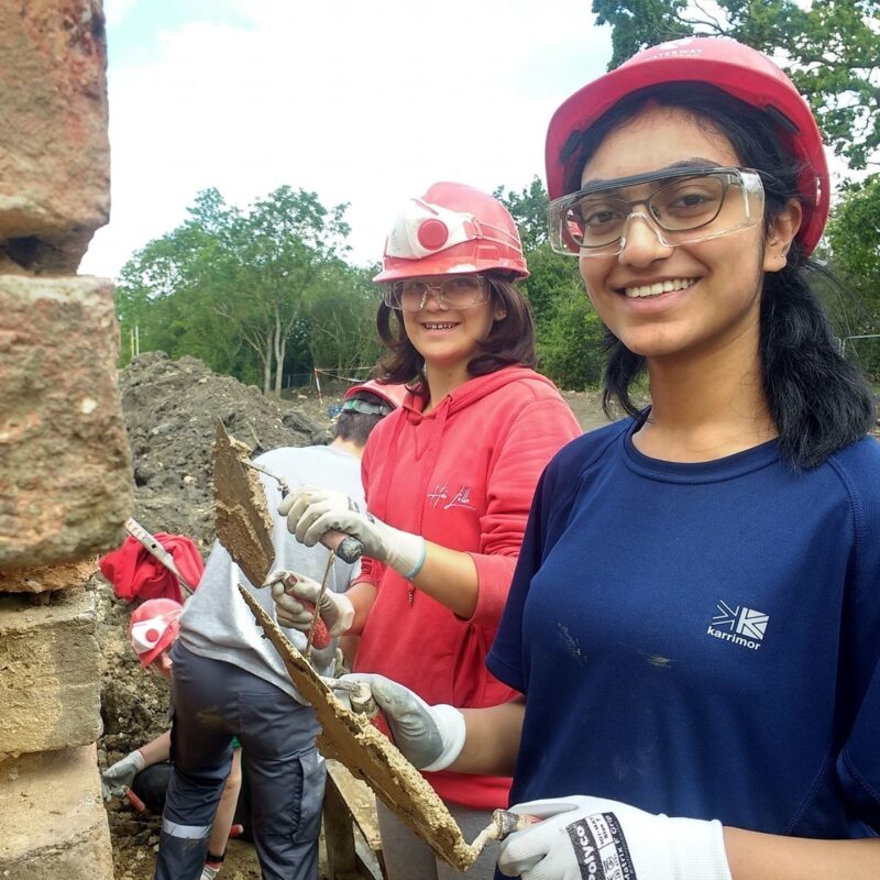 Volunteers on a WRG Canal Camp on the Grantham Canal