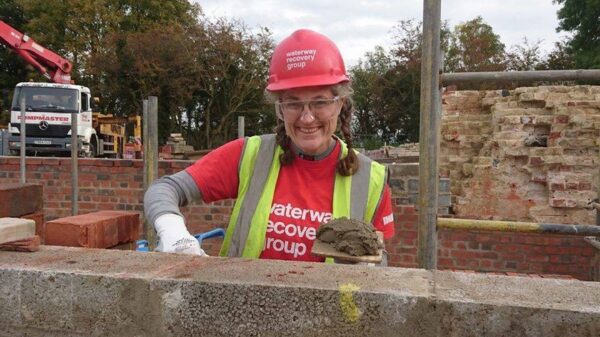 Volunteer bricklaying