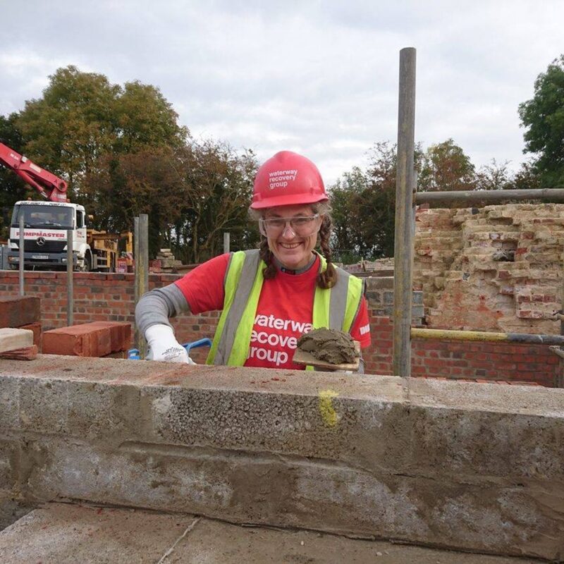 Volunteer bricklaying