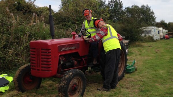 Volunteers learning to drive plant