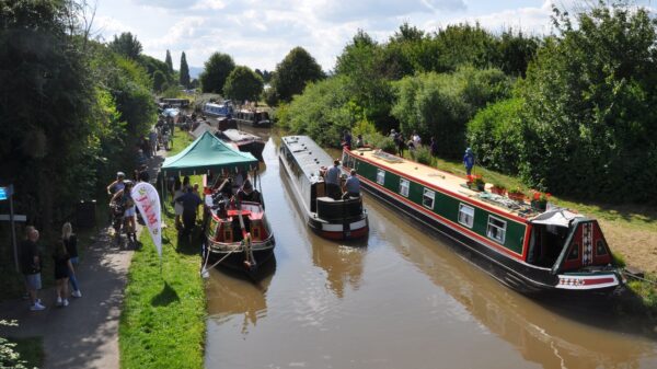 Boats and people at Festival of Water