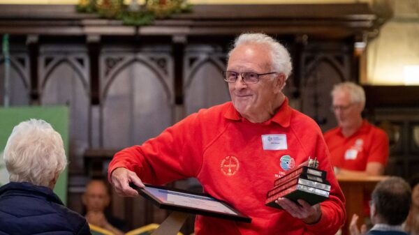 John Fevyer receives Cyril Styring Trophy