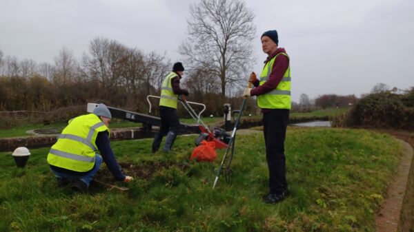 Volunteers on a task party day