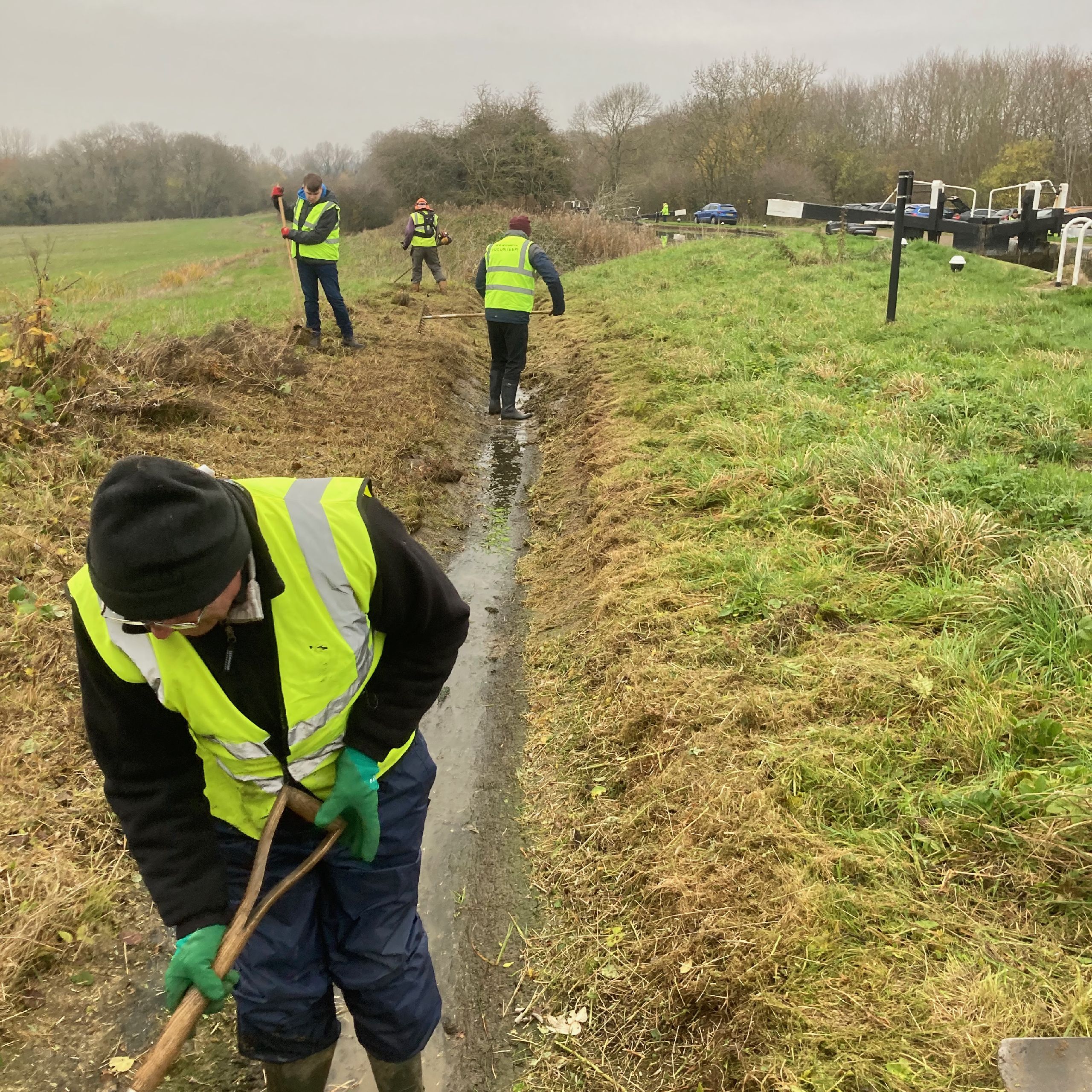 Task party, clearing gulley