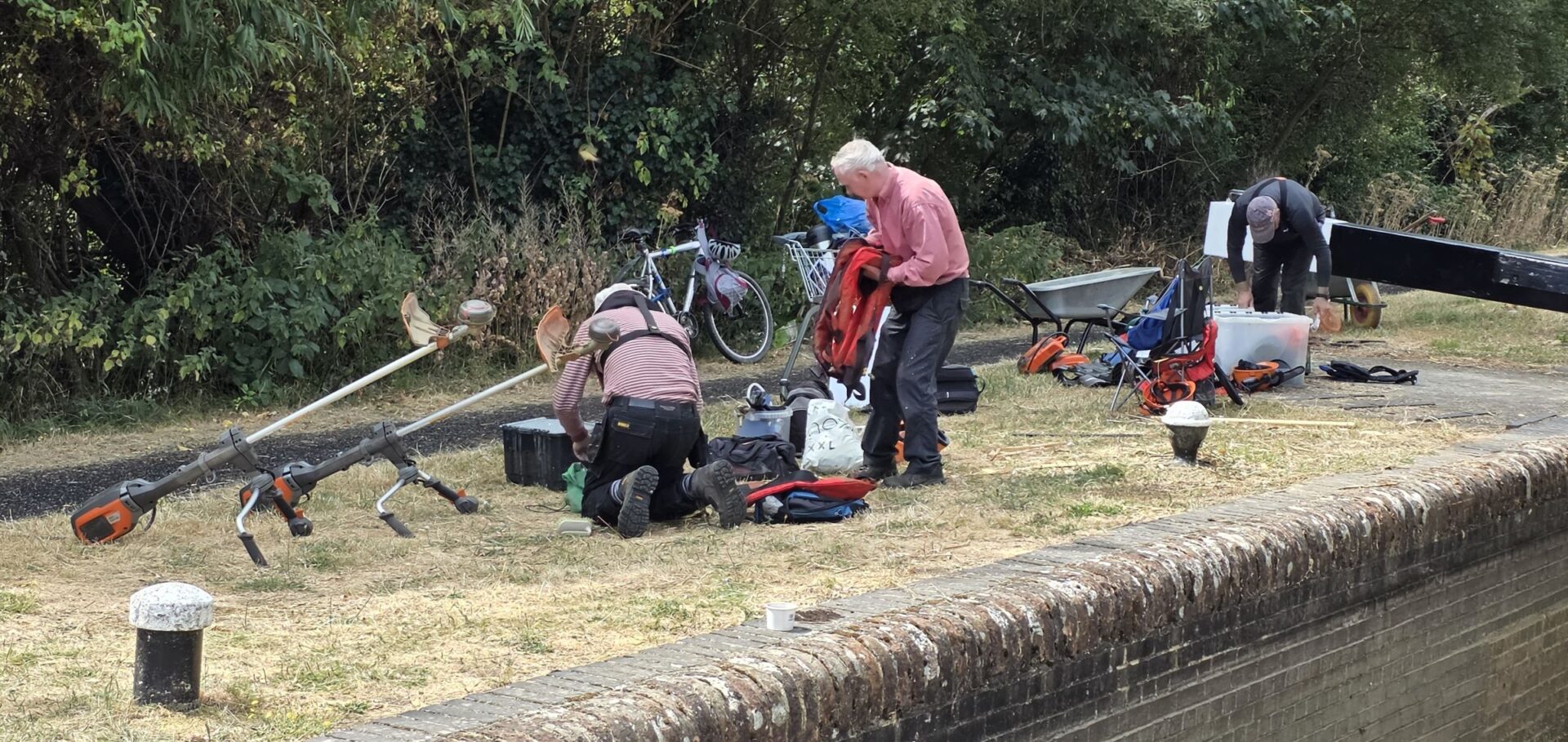Group at lockside